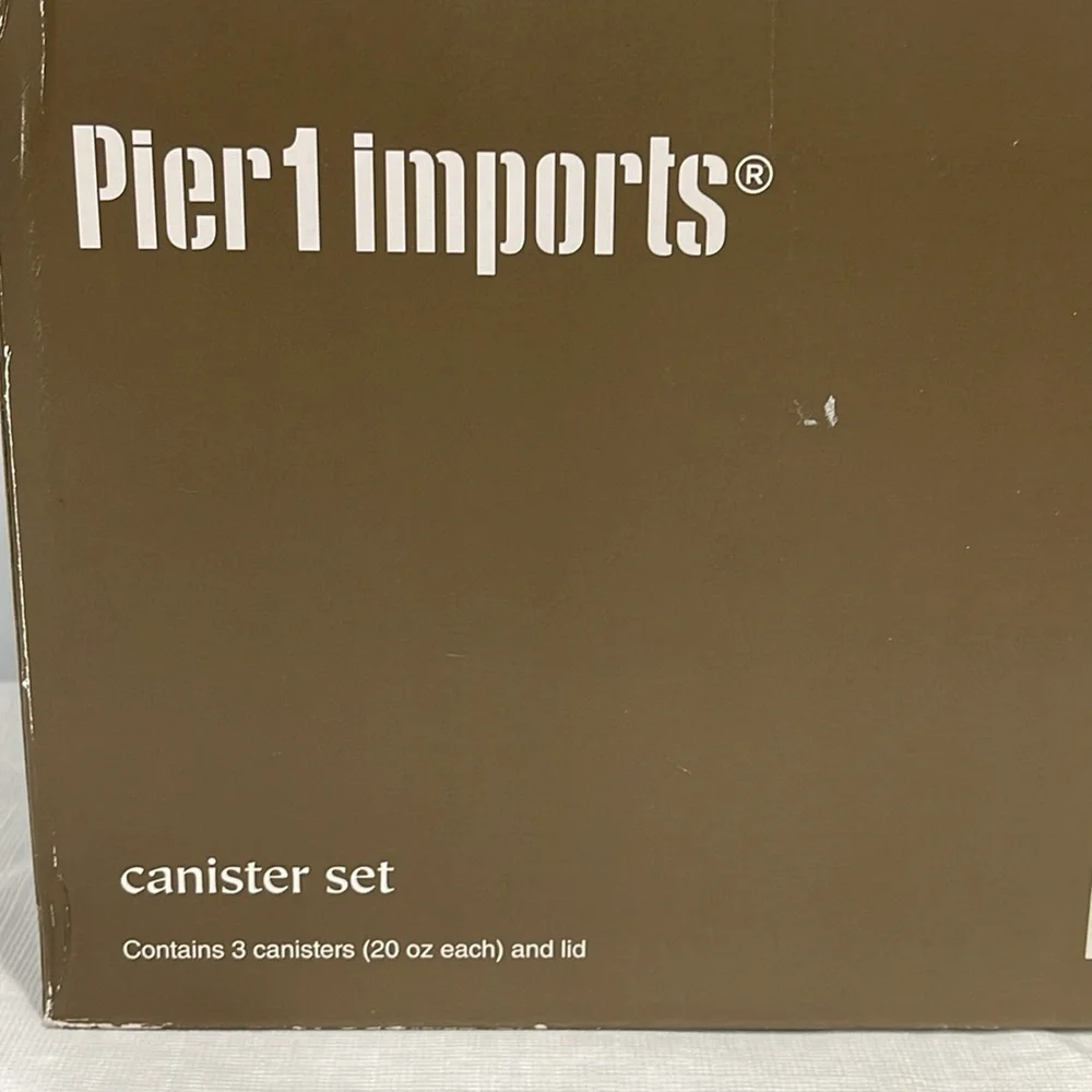 Pier 1 Imports peppers 20 oz canister set kitchen decor storage glazed